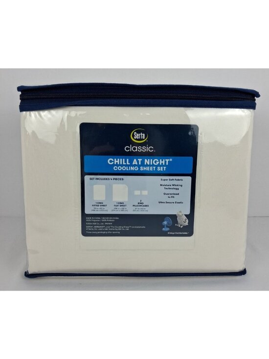 Serta Other - Serta Chill Nights Cream Ivory King 4 Pc Bed Sheet Set SertaRest Cooling Soft
